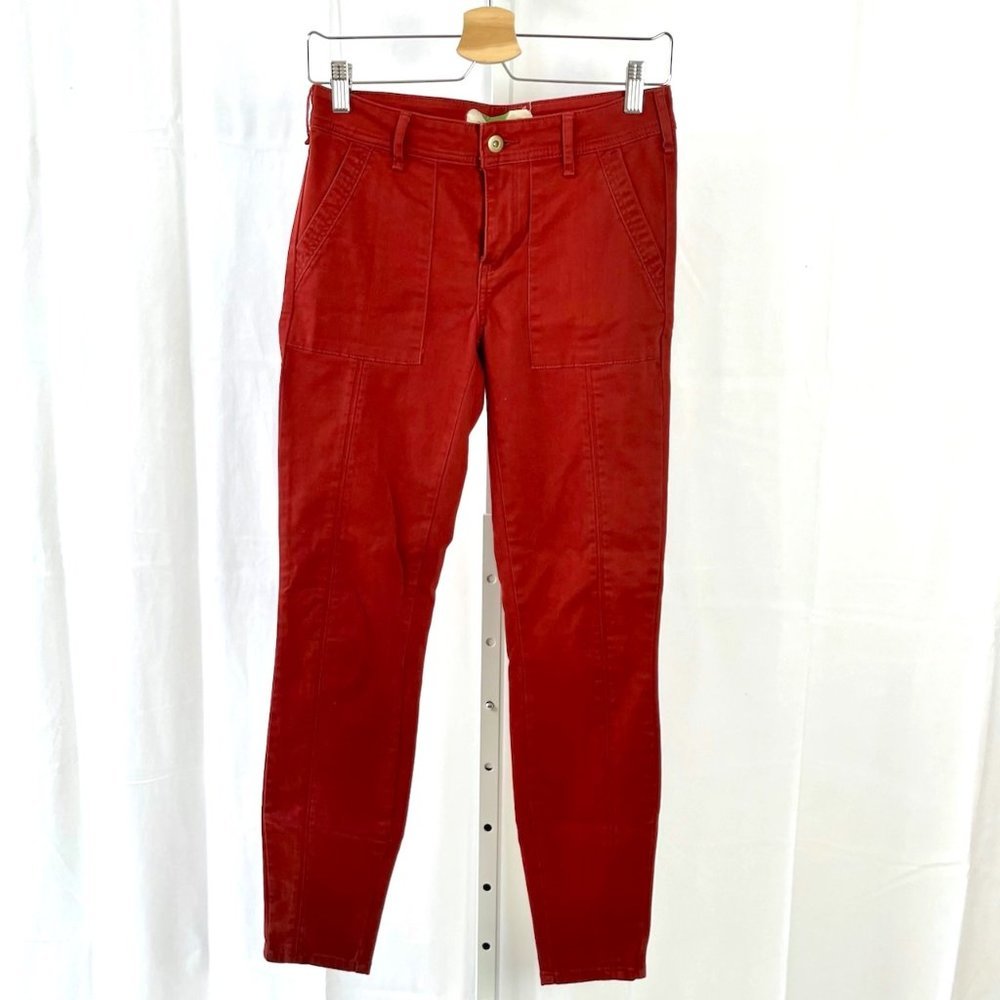 Women’s Red Utility High-Rise Pants